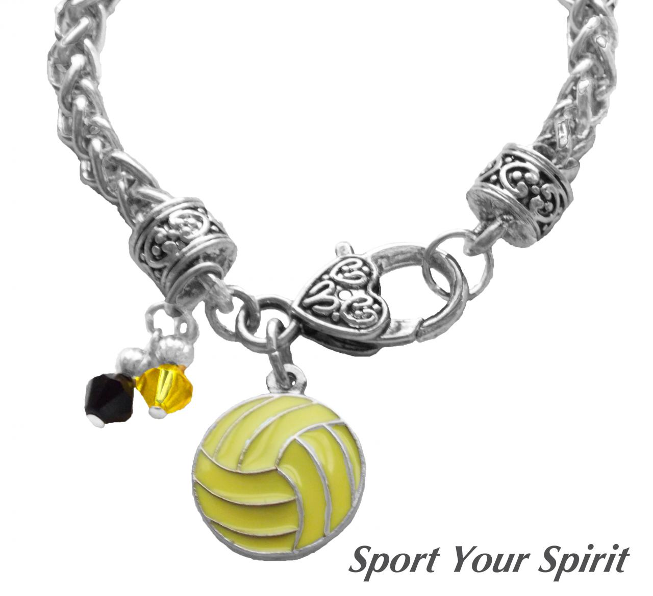 Personalized, Water Polo Bracelet,Team Colors, Swarovski Bracelet